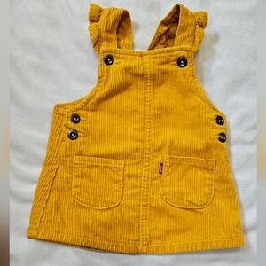 LEVIS | Yellow Corduroy Pinafore Dress | 6-9m